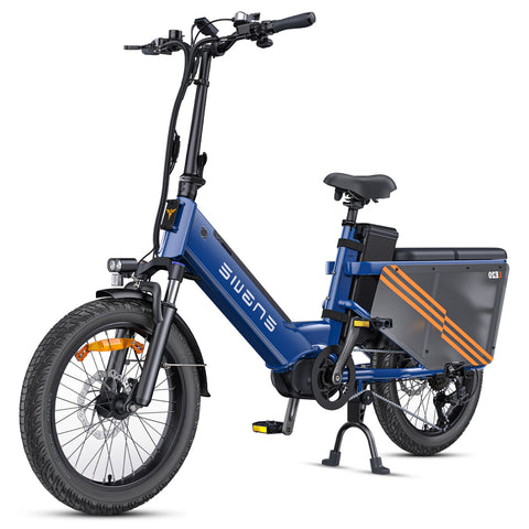 ENGWE LE20 EU Electric Bike - 20 Inch Tires Motor 250W 48V19.2AH Single Battery Hydraulic Brakes - Blue