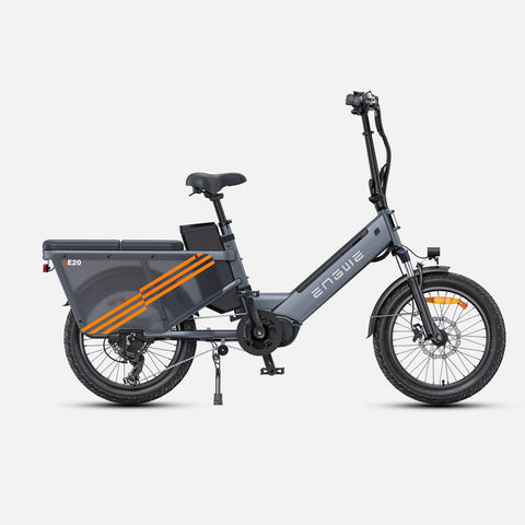 ENGWE LE20 EU E-Bike - 20 Inch Tires 250W Motor 48V19.2AH Single Battery Hydraulic Brakes - Grey