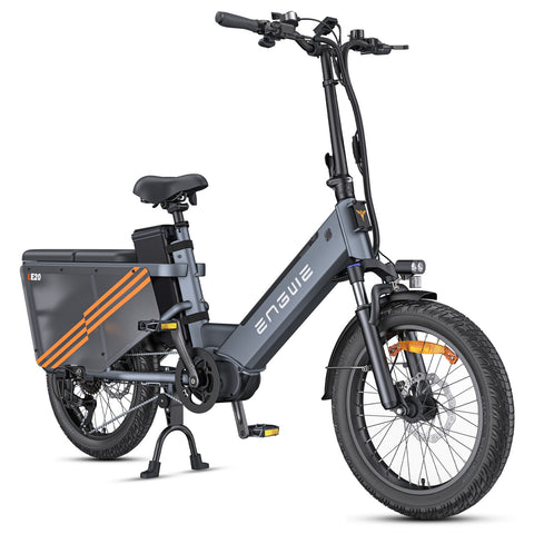 ENGWE LE20 EU E-Bike - 20 Inch Tires 250W Motor 48V19.2AH Single Battery Hydraulic Brakes - Grey