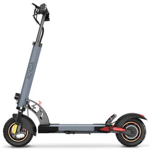 AOKDA AO-A1 Electric Scooter - 250W Motor 48V10AH Battery 10" Tires Disc Brakes Foldable Design - Grey