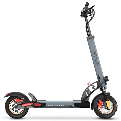 AOKDA AO-A1 Electric Scooter - 250W Motor 48V10AH Battery 10" Tires Disc Brakes Foldable Design - Grey