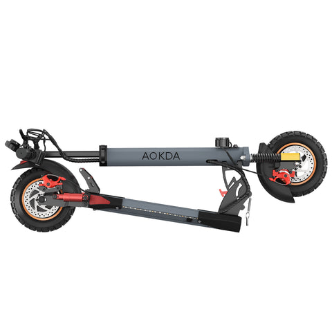 AOKDA AO-A1 Electric Scooter - 250W Motor 48V10AH Battery 10" Tires Disc Brakes Foldable Design - Grey