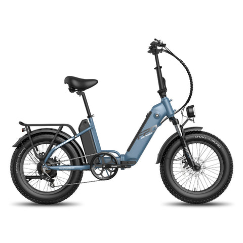 Electric Bike Fafrees FF20 Polar 500W 10.4Ah*2 Batteries Foldable Electric Bike Fat Bike Max Speed 25km/H-Blue