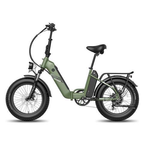 Electric Bike Fafrees FF20 Polar 500W 10.4Ah*2 Batteries Foldable Electric Bike Fat Bike Max Speed 25km/H-Green