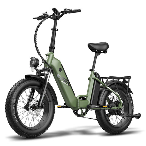 Electric Bike Fafrees FF20 Polar 500W 10.4Ah*2 Batteries Foldable Electric Bike Fat Bike Max Speed 25km/H-Green