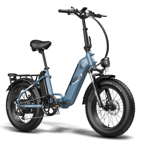 Electric Bike Fafrees FF20 Polar 500W 10.4Ah*2 Batteries Foldable Electric Bike Fat Bike Max Speed 25km/H-Blue