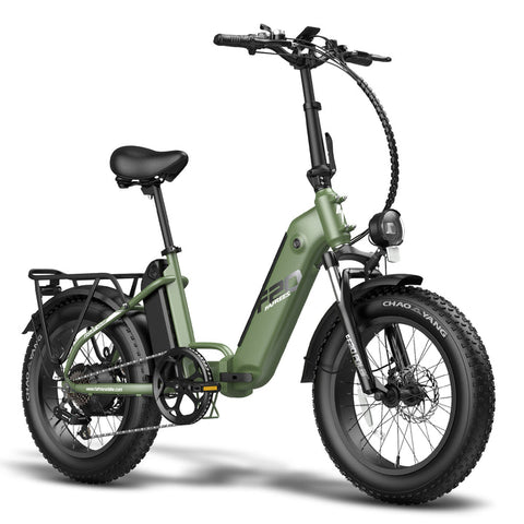 Electric Bike Fafrees FF20 Polar 500W 10.4Ah*2 Batteries Foldable Electric Bike Fat Bike Max Speed 25km/H-Green