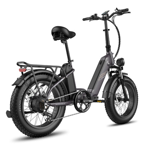 Electric Bike Fafrees FF20 Polar 500W 10.4Ah*2 Batteries Foldable Electric Bike Fat Bike Max Speed 25km/H-Black