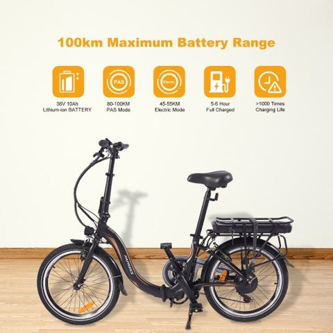 FAFREES 20F054 Folding Electric Bicycle 36V 250W Motor Top Speed 25km/h