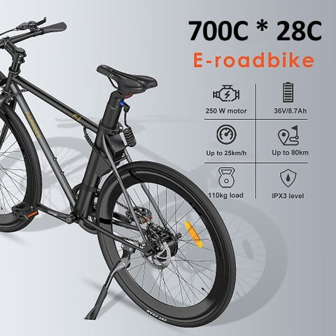 FAFREES F1 Electric Bike 36V 8.7Ah Battery 25km/h Max Speed Black