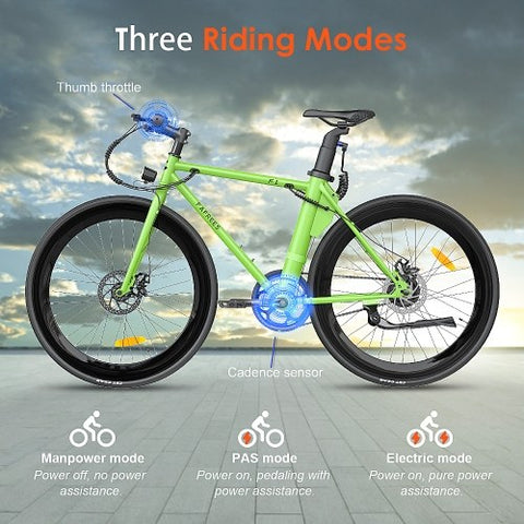 FAFREES F1 Electric Bike 36V 8.7Ah Battery 25km/h Max Speed Green