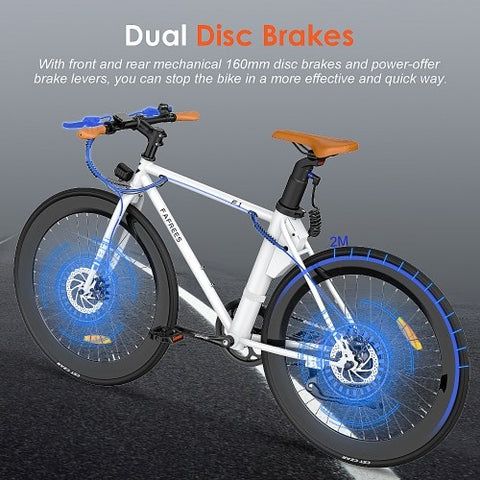 FAFREES F1 Electric Bike 36V 8.7Ah Battery 25km/h Max Speed White