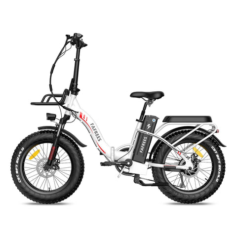 FAFREES F20 Max Folding Frame Electric Bike 48V 18Ah Battery 25Km/h Max Speed White