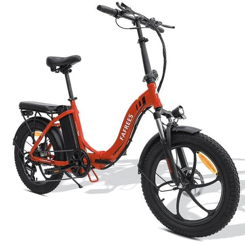 FAFREES F20 Folding Electric Bike 36V 250W 15AH Battery Max Speed 25km/h - Red