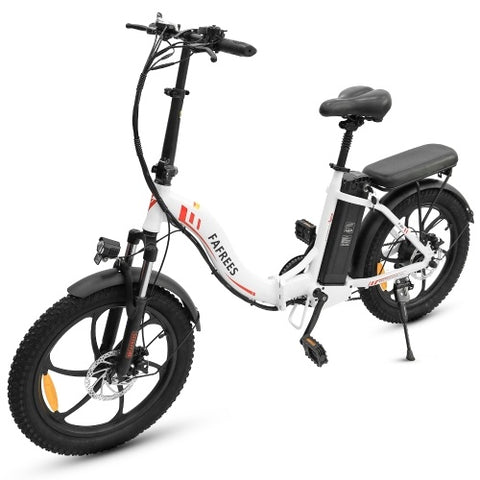 FAFREES F20 Folding Electric Bike 36V 250W 15AH Battery Max Speed 25km/h-white